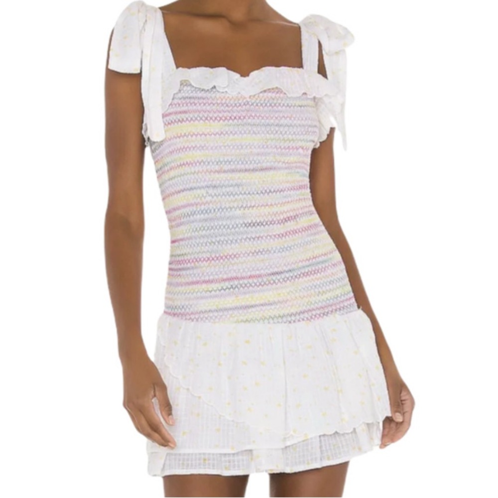 LoveShackFancy Aya Dress in White